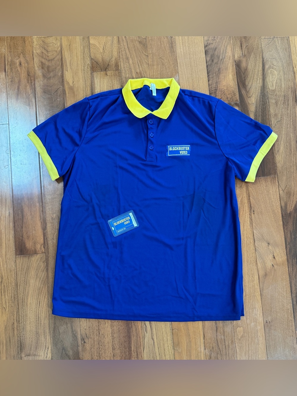 Halloween costume-Blockbuster Video Blue Polo Shirt